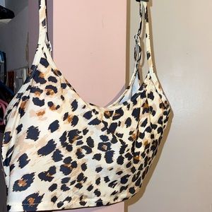 Leopard bathing suit Aerie top